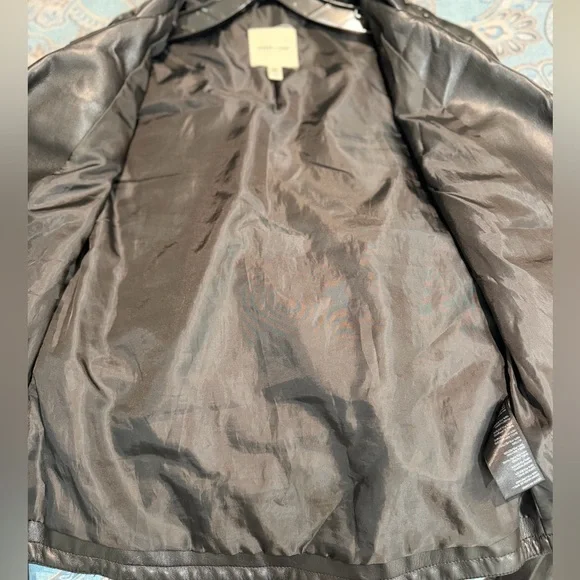 Silence + Noise Irina Embroidered Vegan Leather Moto Jacket XS - Picture 14 of 16